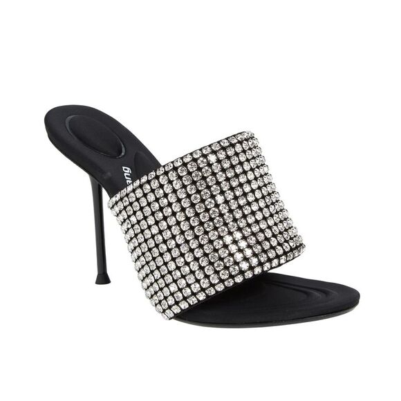 Alexander Wang Womens Sienna Crystal Embellished Slide Sandals 36.5 Black - NIB